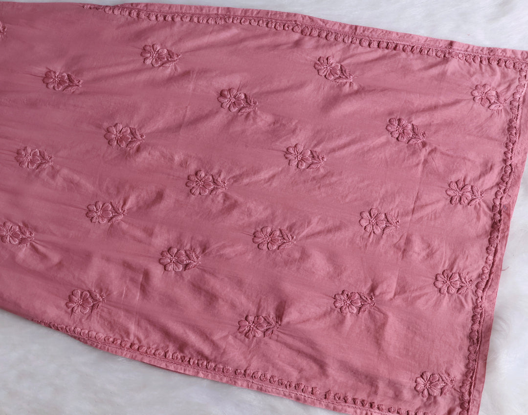 Saleha Rose Brown Cotton Kurta