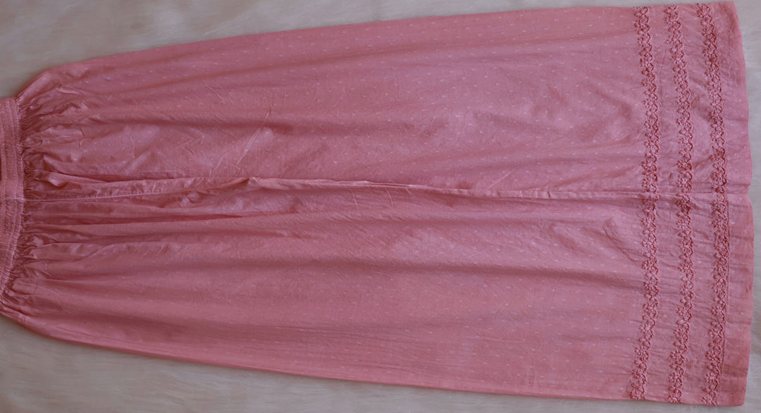 Nazakat Rose Brown Pure Cotton Kurta Set - Noor Chikankari