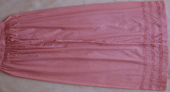 Nazakat Rose Brown Pure Cotton Kurta Set - Noor Chikankari