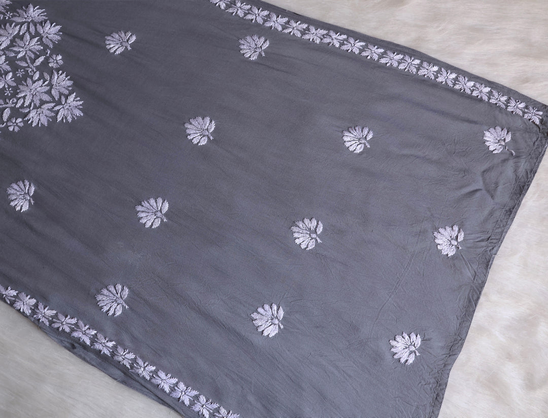 Haala Grey Long Rayon Kurta