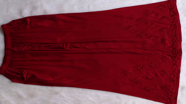 Nazakat Maroon 2 piece Rayon set