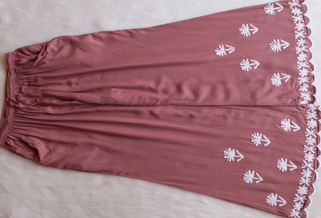 Mira Rose Brown Rayon Kurta Pant set