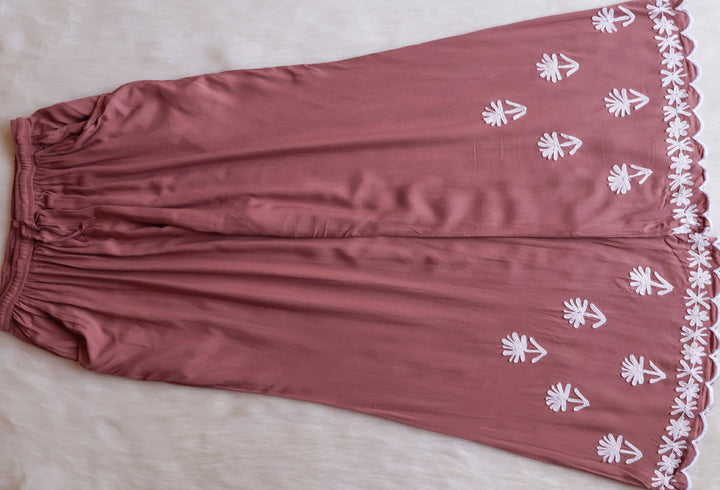 Mira Rose Brown Rayon Kurta Pant set
