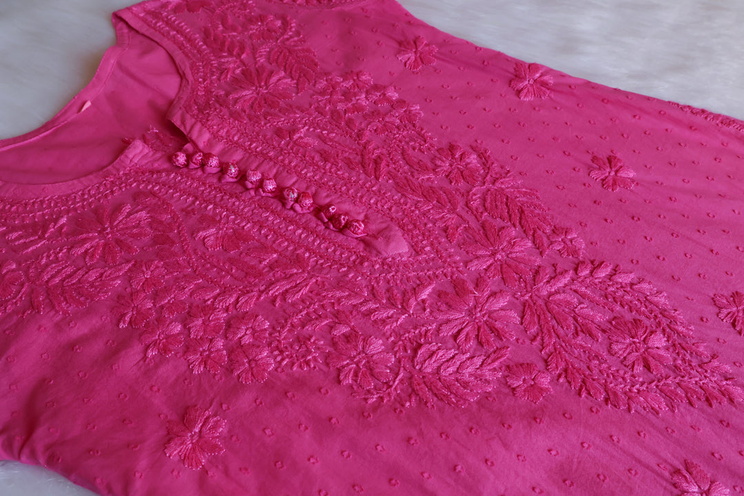 Nazakat Mauve Pink Cotton Kurta set