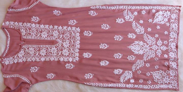 Zahrah Rose Brown Rayon Kurta Pant set