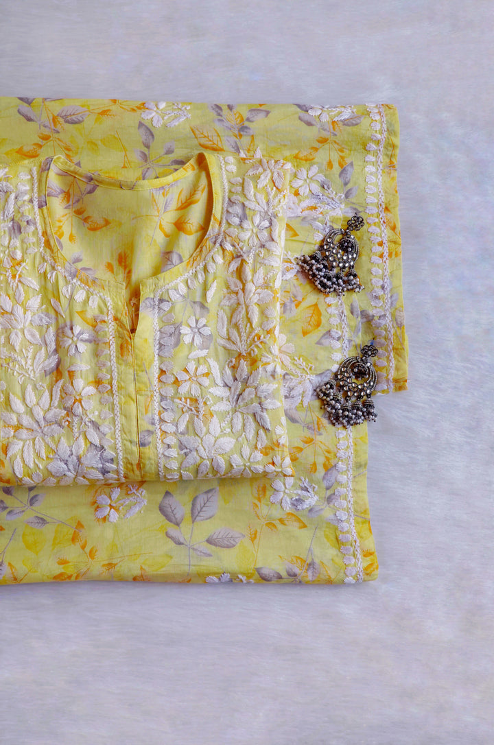 Ayra Yellow Pure Mulmul set