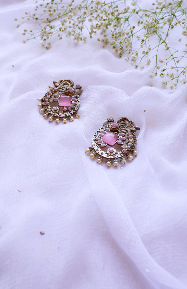 Princess Pink look-alike oxidised earrings