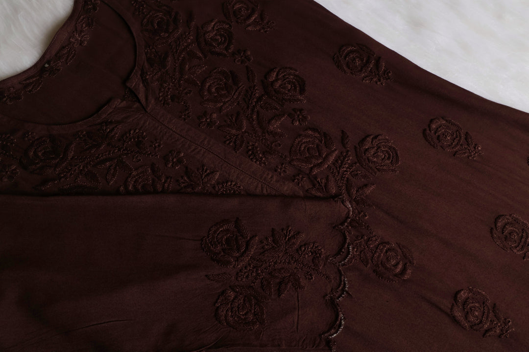 Gul Smoky Brown Scalloped Rayon set