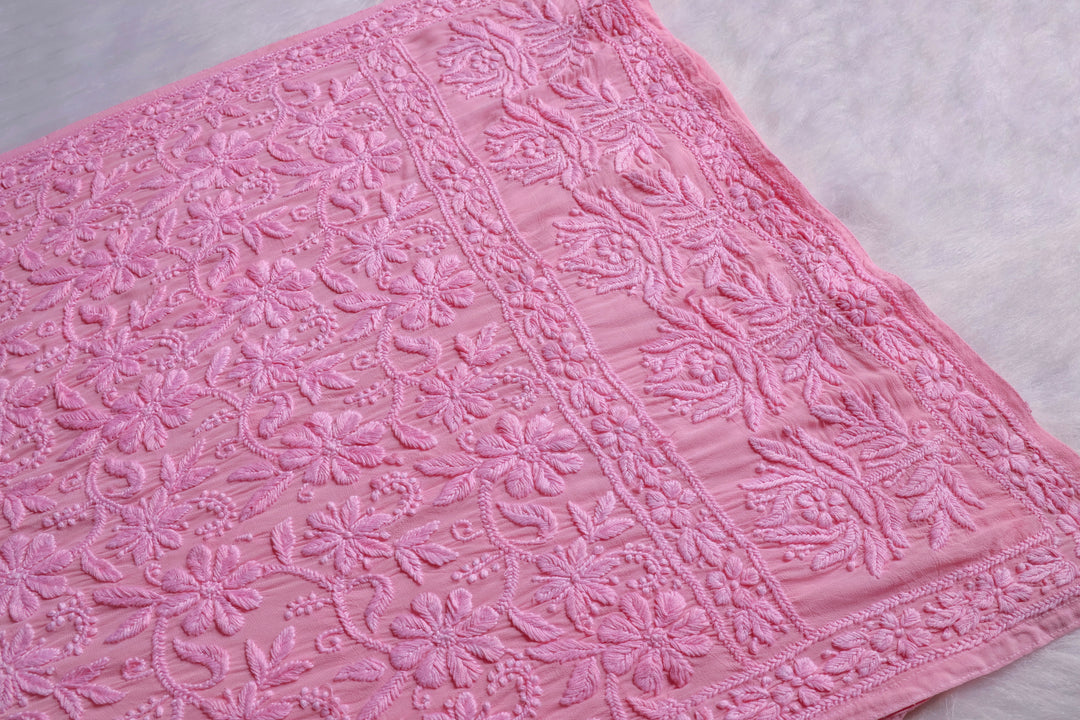 Mehr Baby Pink Long Viscose Strappy Kurta