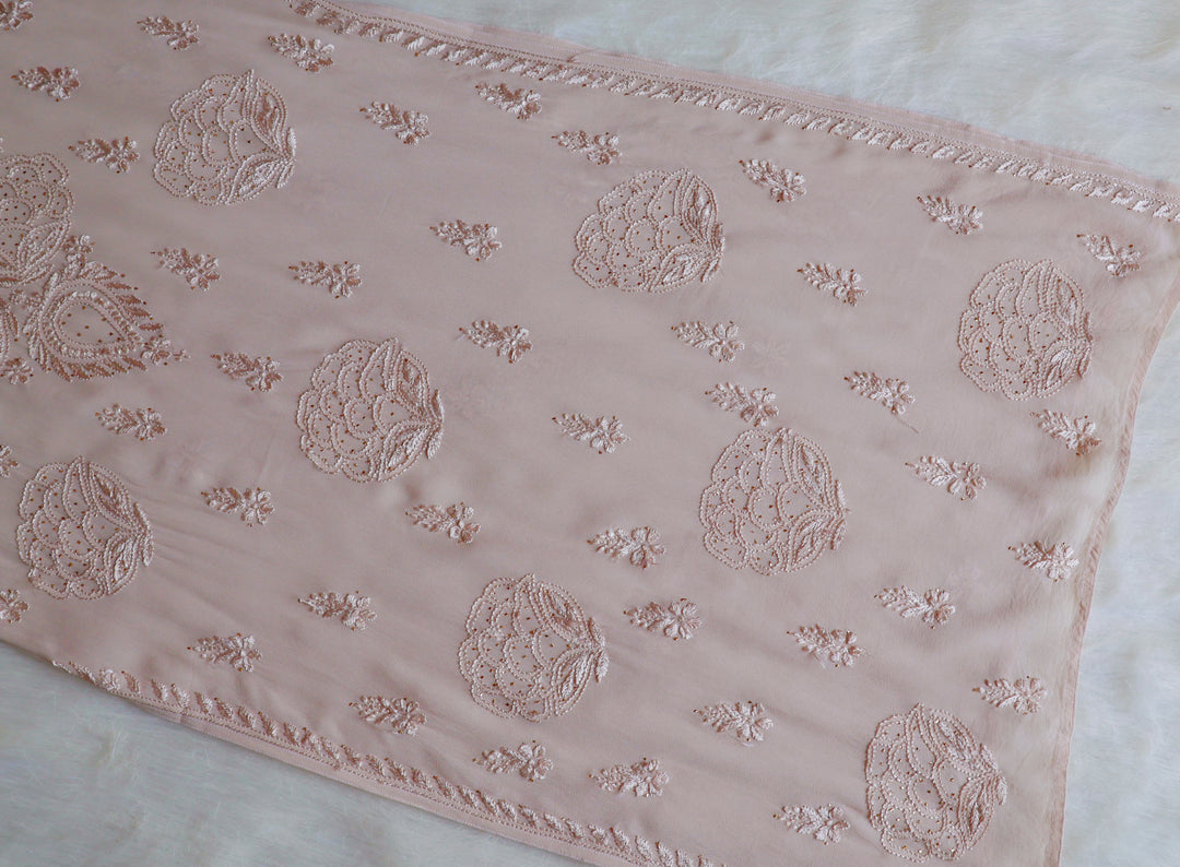 Hanaa Beige Viscose Georgette Kurta