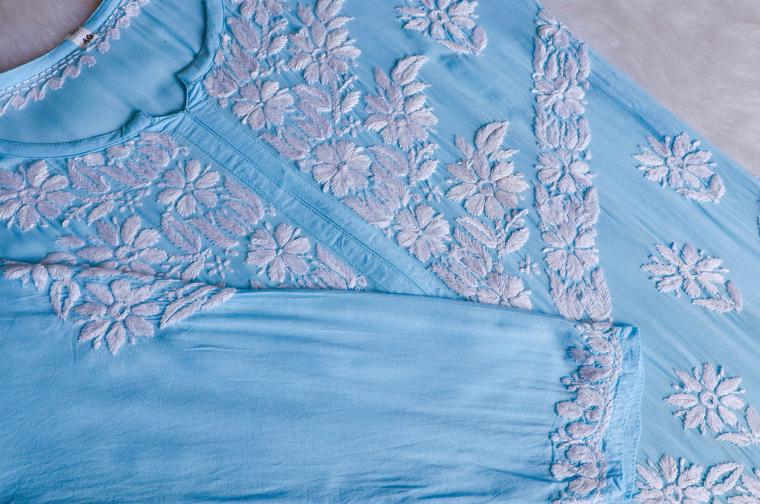 Zahrah Sky Blue Pure Modal set