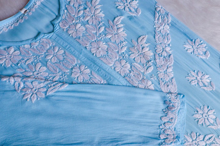 Zahrah Sky Blue Pure Modal set