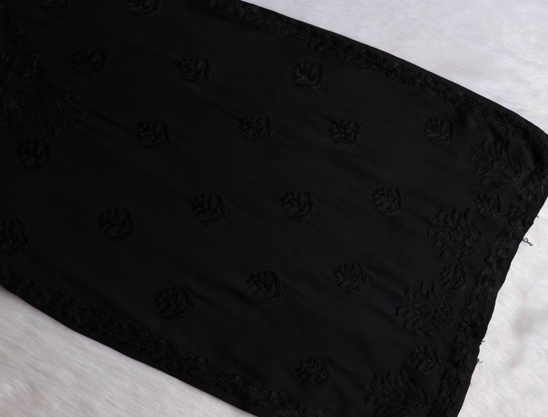 Alina Black Long Rayon Kurta