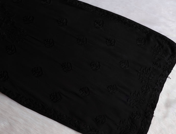 Alina Black Long Rayon Kurta