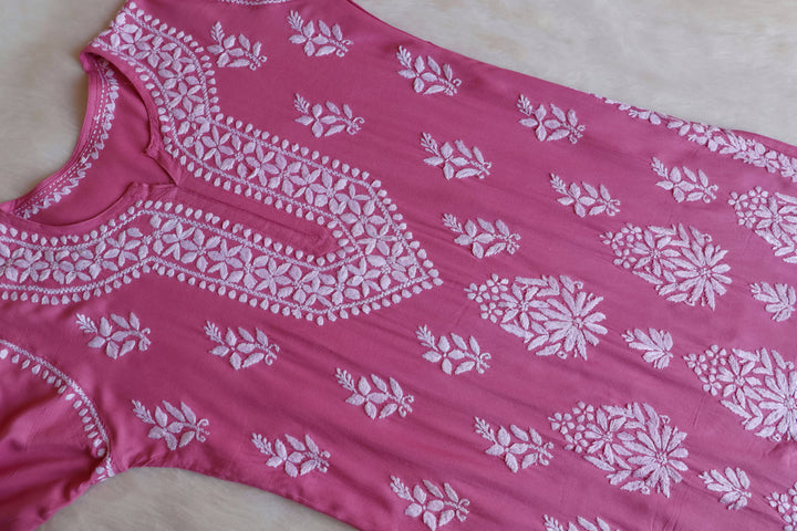 Amaara Mauve Pink Rayon Kurta Pant set