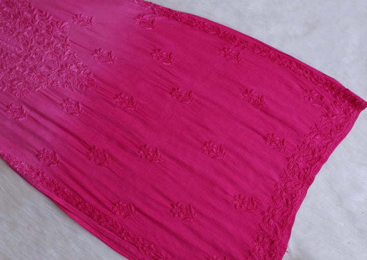 Sanam Pink Ombre Long Rayon Kurta