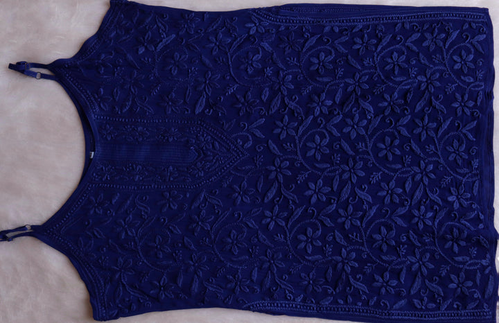 Mehr Royal Blue Viscose Strappy Kurta