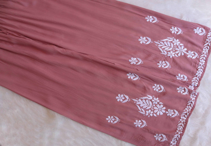 Zahrah Rose Brown Rayon Kurta Pant set