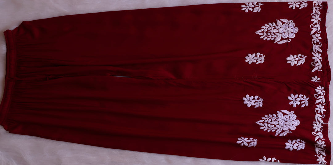 Benafsha Maroon Rayon Kurta Pant set