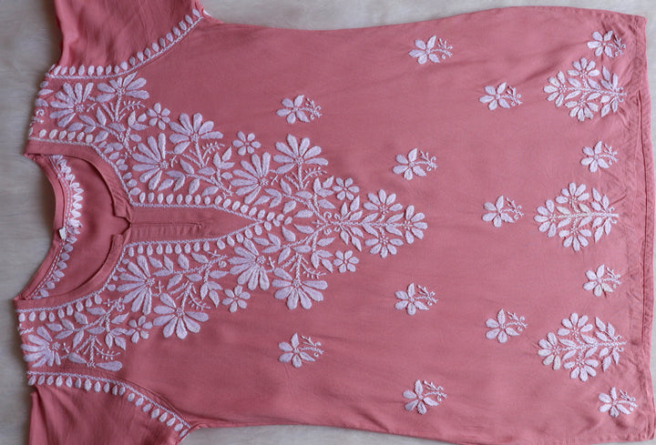 Aayat Rose Brown Short Rayon Kurta