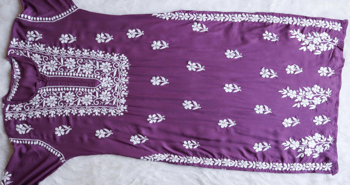 Alaaya Dusty Purple Long Modal Kurta