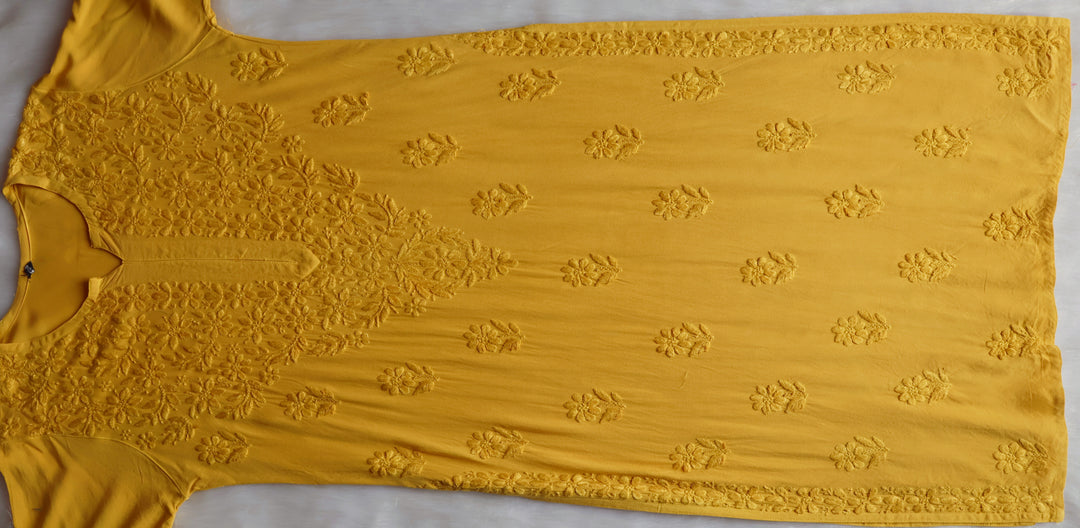 Iqra Mustard Yellow 2 piece Rayon set