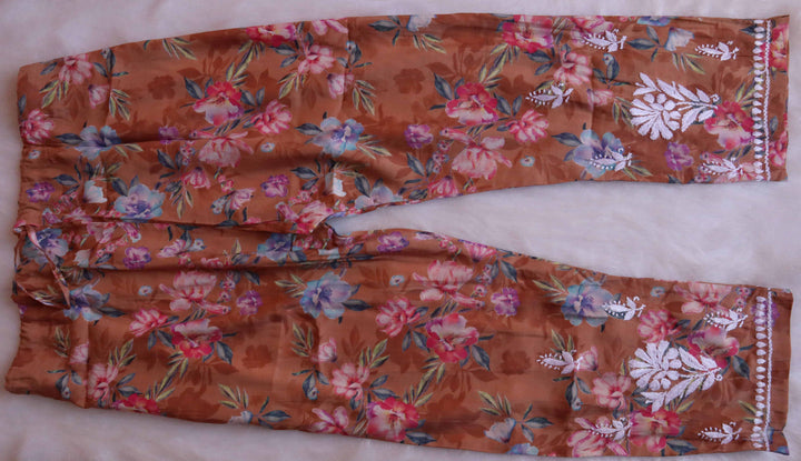 Jannat Rose Brown Chanderi Coord Set