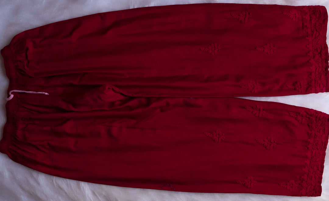 Zimra Luxe Maroon 3 Piece Pure Chanderi set