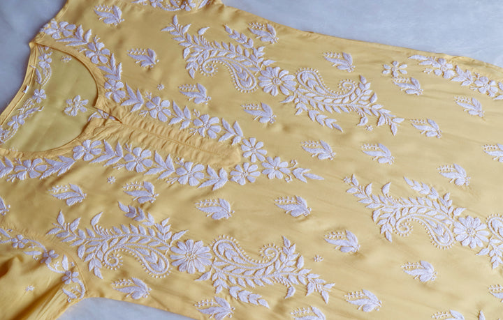 Lily Yellow Long Modal Kurta
