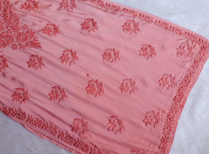 Mehr Rose Beige Crepe Silk Kurta