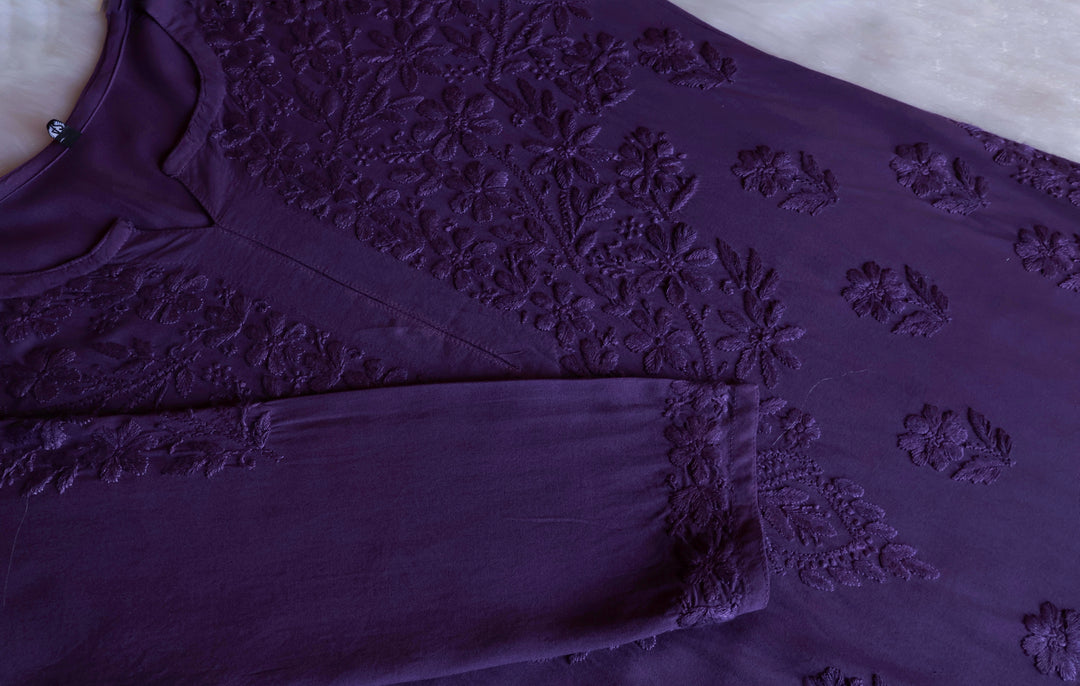 Iqra Dusty Purple 2 piece Rayon set