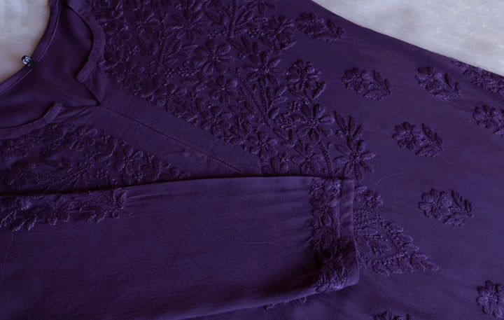 Iqra Dusty Purple 2 piece Rayon set