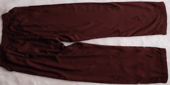 Haania Chocolate Brown Noodle Strap 3 Piece Kurta set
