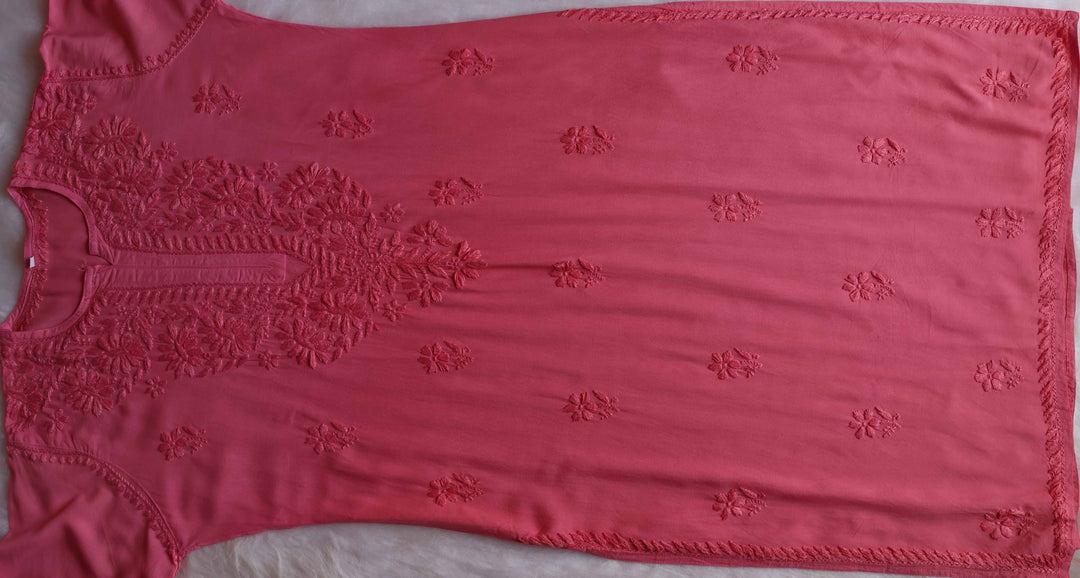 Amirah Rose Brown Ombre Long Rayon Kurta
