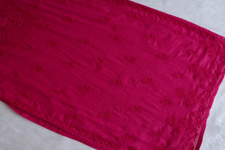 Renisa Deep Pink Soft Kota Kurta