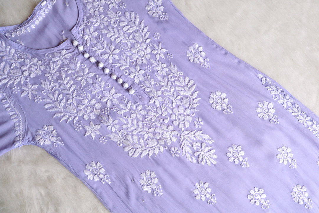 Duaa Lavender Long Modal Kurta