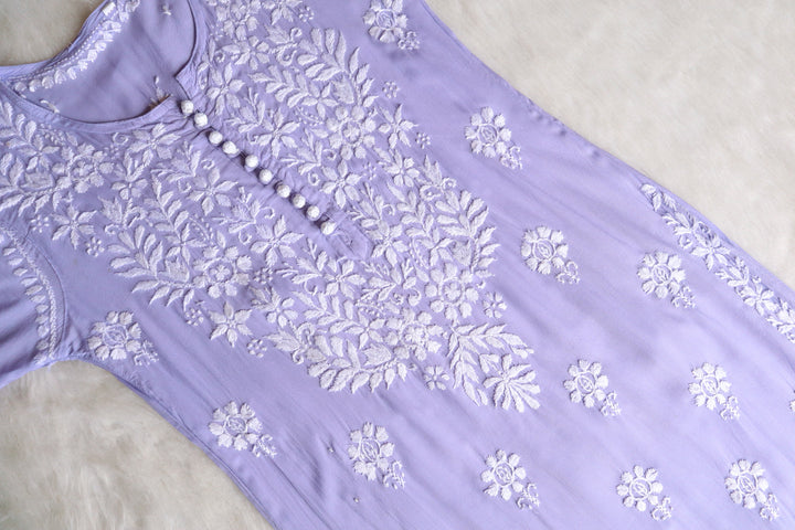 Duaa Lavender Long Modal Kurta