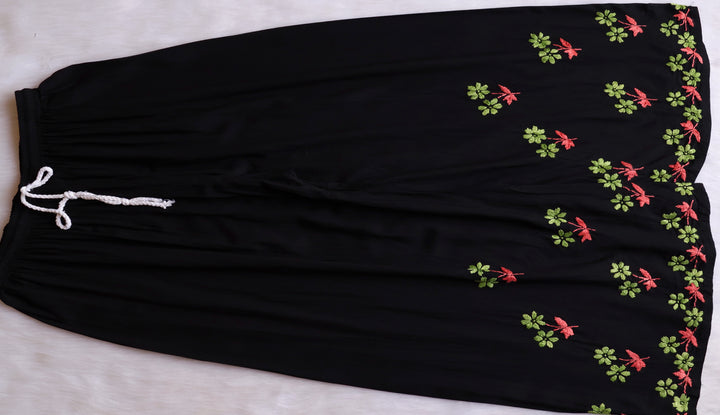 Sitara Black, Peach & Green Rayon Kurta Set - Noor Chikankari