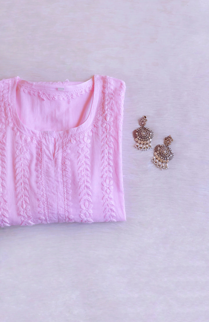 Noor Baby Pink Pure Cotton Kurta