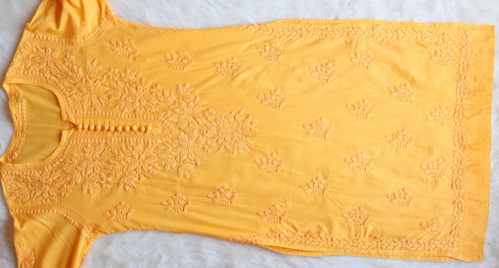 Aayat Yellow Cotton Kurta