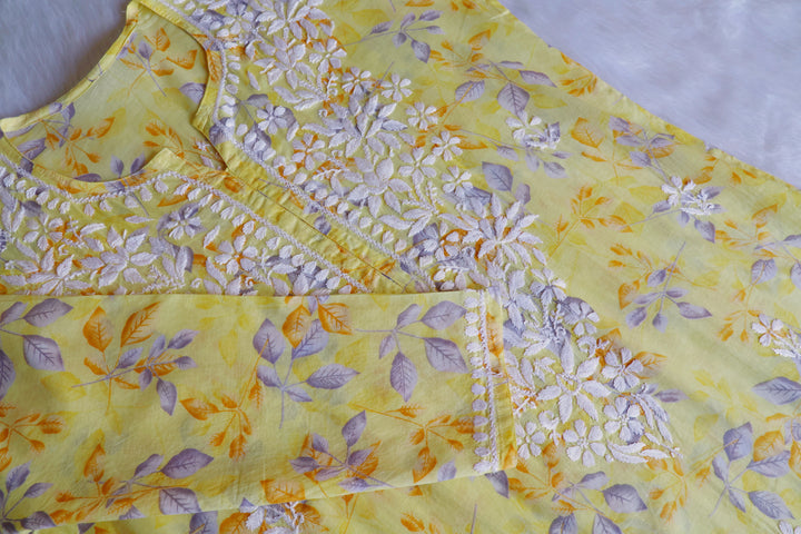 Ayra Yellow Pure Mulmul set