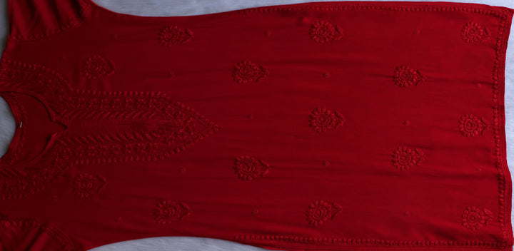 Alina Maroon Long Rayon Kurta