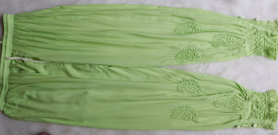 Zamda Afghani Lime Green Pure Modal Set