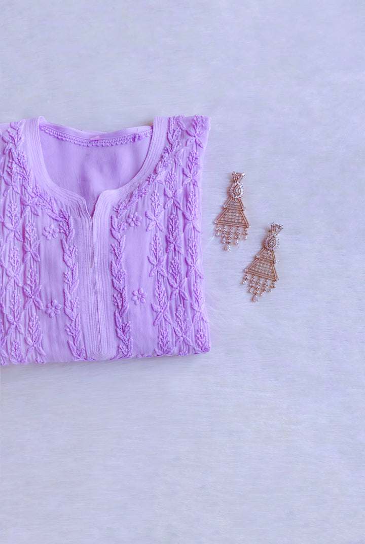 Elara Lavender Premium Viscose Georgette Kurta