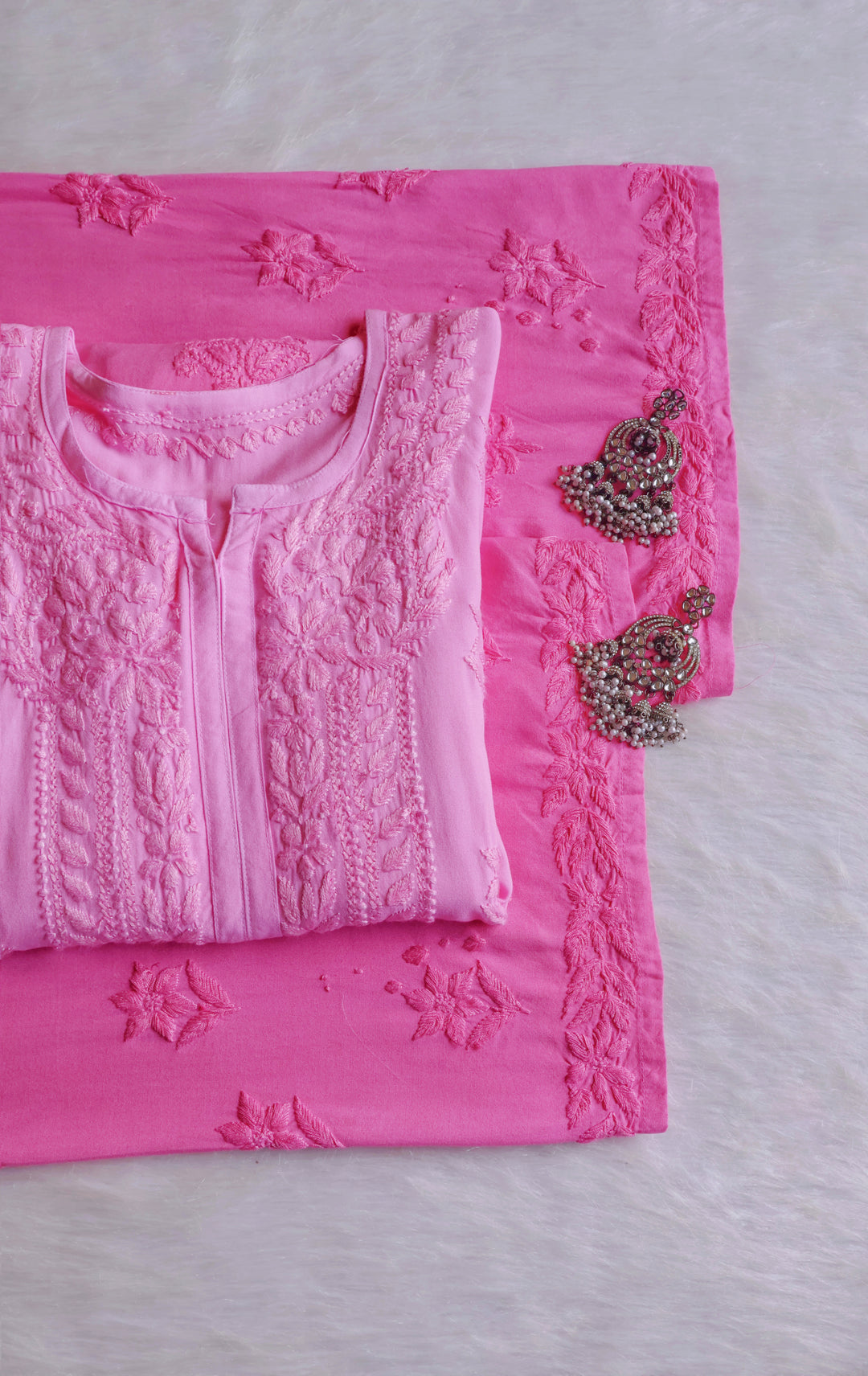 Nagma Baby Pink 2 piece Rayon set