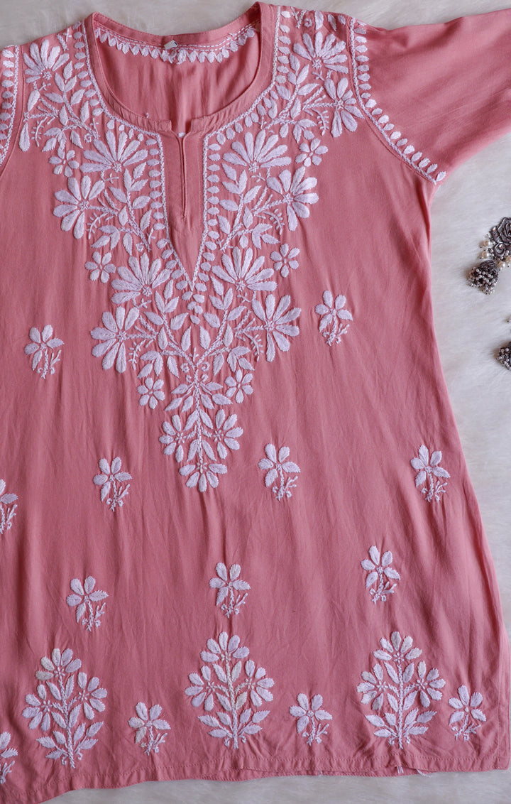 Aayat Rose Brown Short Rayon Kurta