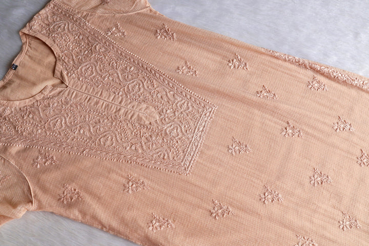Renisa Beige Soft Kota Kurta