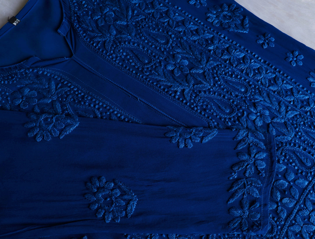 Ayzel Royal Blue Viscose 3 Piece Set
