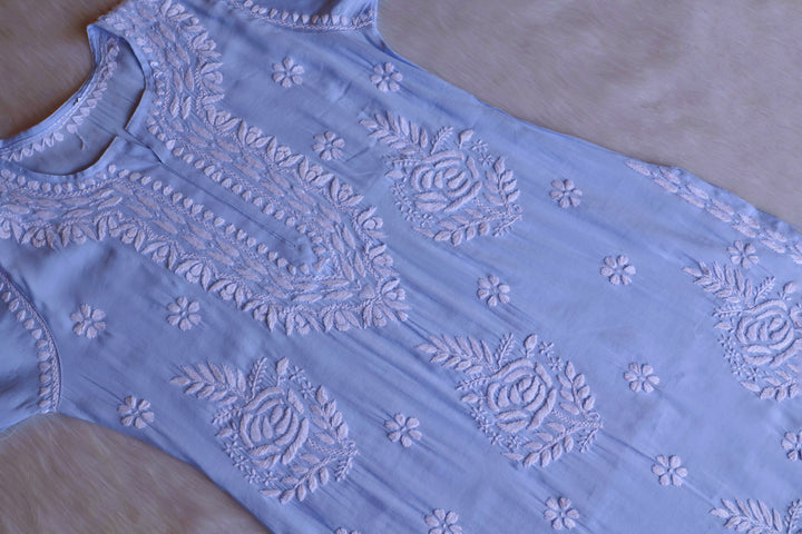 Anaisha Ice Blue Silk Crepe Kurta set