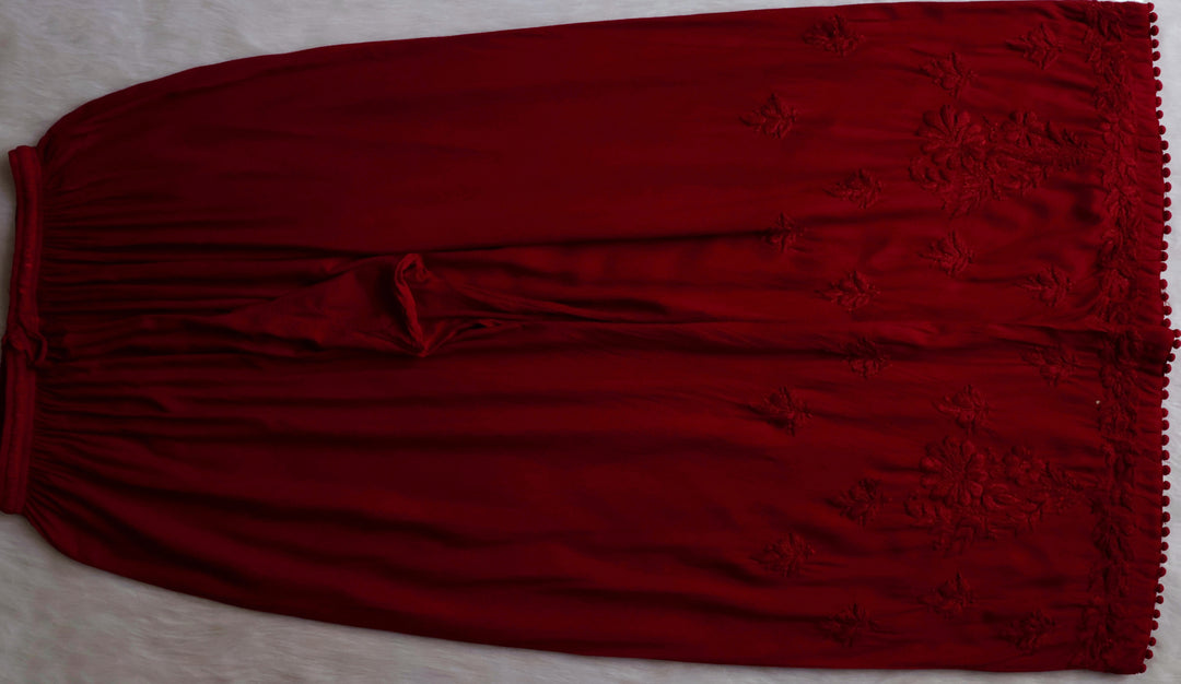 Enaara Maroon Potli Button Rayon set